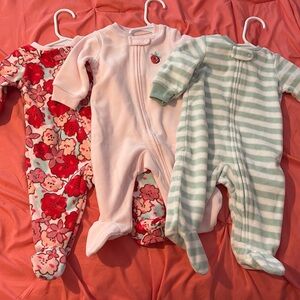 Fluffy cozy baby fleece pajamas, size 3 months. Brand new, without tags